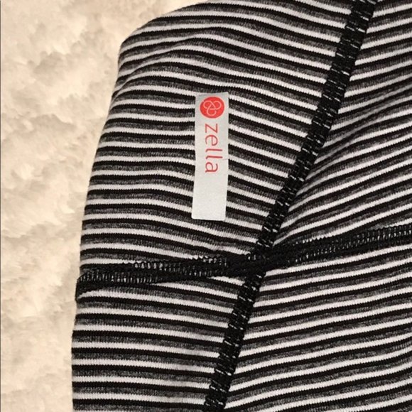 Live In Crop Leggings ZELLA Grey Black Stripe S - Picture 5 of 5